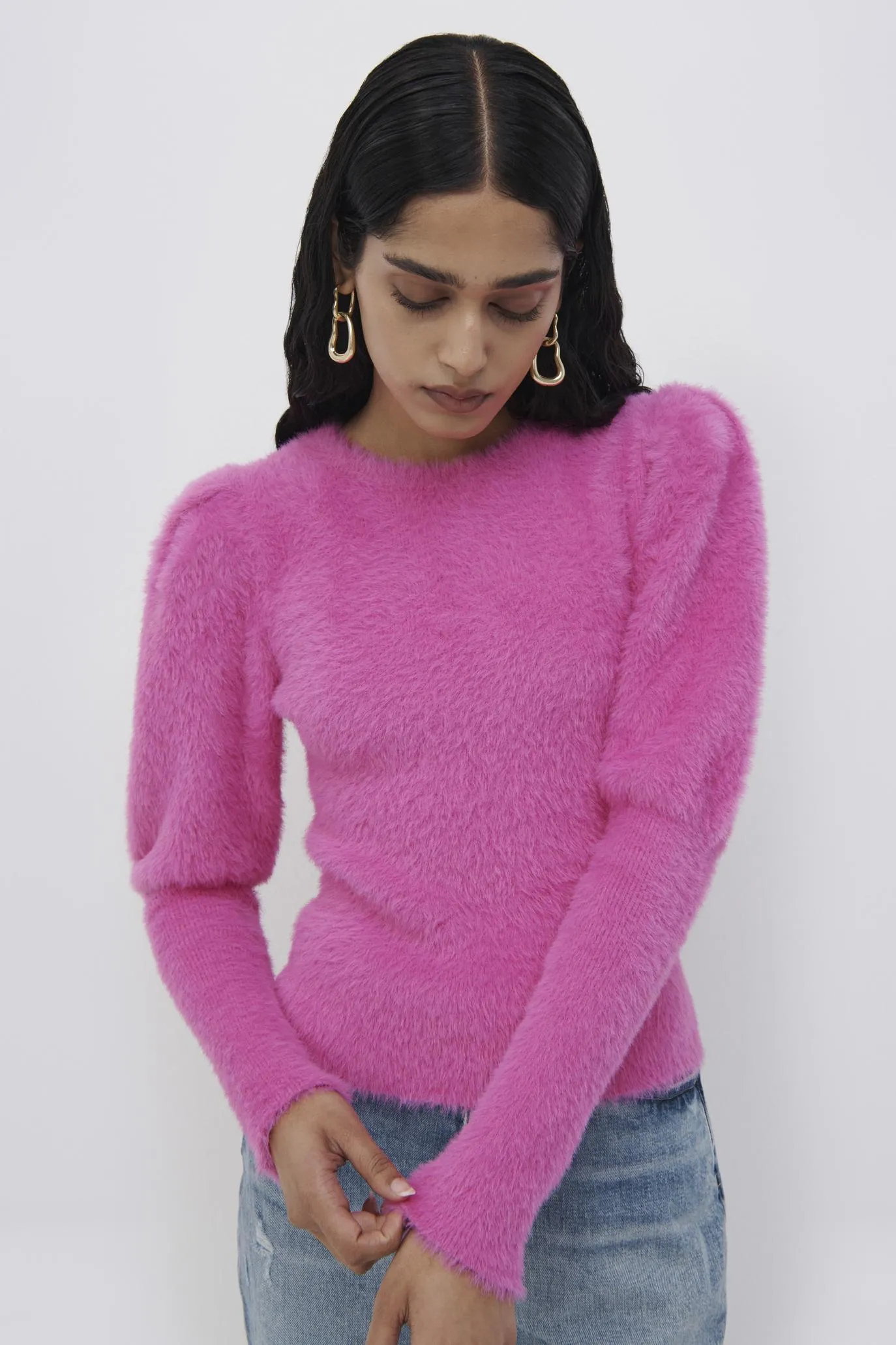 Levy Fuzzy Knit Pullover sold by Simkhai product image thumbnail 3