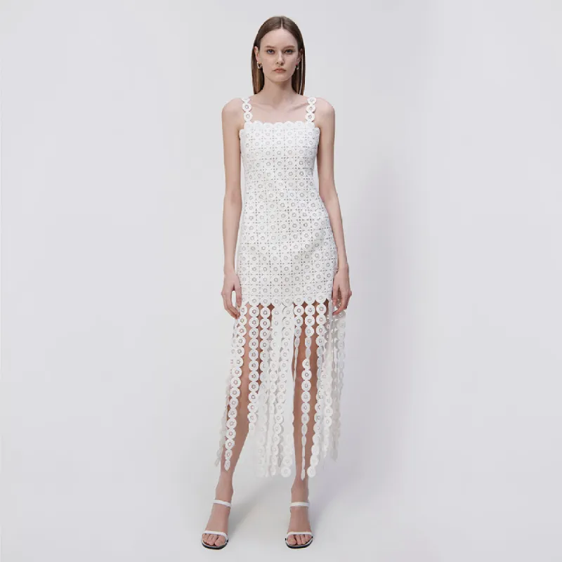 Jaycee Circle Lace Midi Dress made by Simkhai