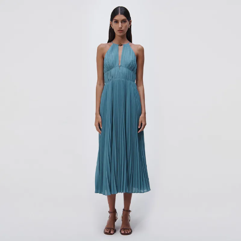 Carli Plisse Midi Dress made by Simkhai