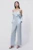 Diane Satin Off Shoulder Top sold by Simkhai