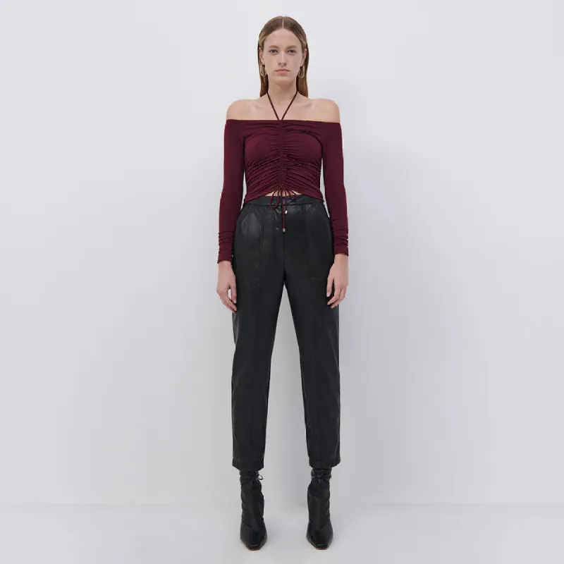 Alessa Matte Jersey Halter Top sold by Simkhai