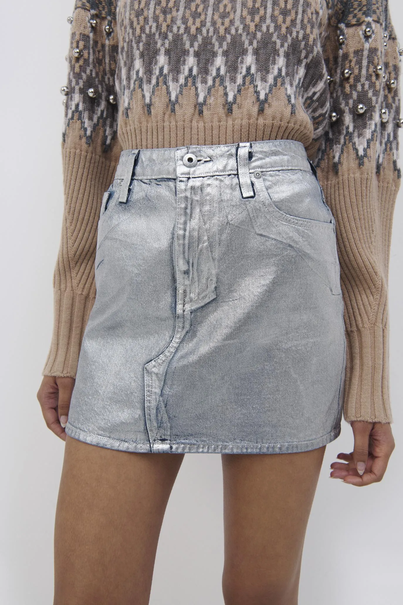 Quinn Mid Rise Mini Skirt sold by Simkhai product image thumbnail 4