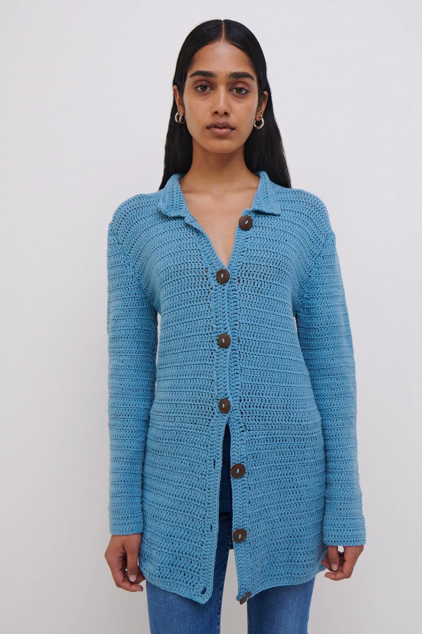 JS x Elexiay Crochet Cardigan sold by Simkhai product image thumbnail 2