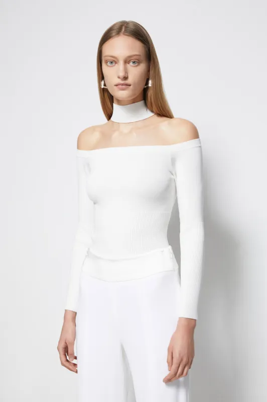 Signature Lila Cold Shoulder Pullover made by Simkhai