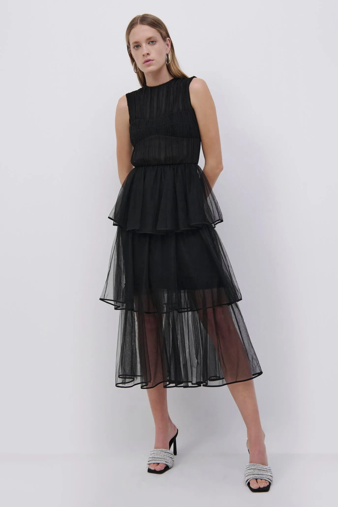 Benton Tulle Plisse Midi Dress sold by Simkhai product image thumbnail 2