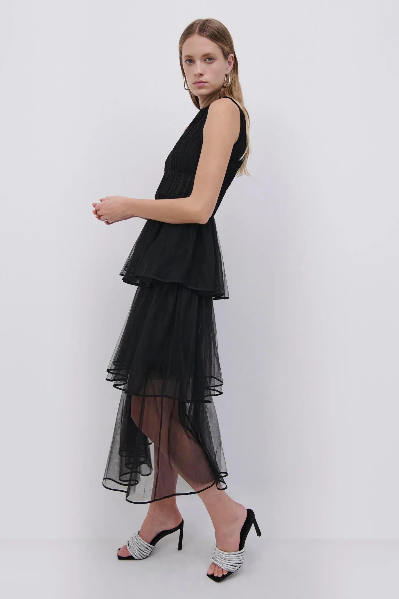 Benton Tulle Plisse Midi Dress sold by Simkhai product image thumbnail 4