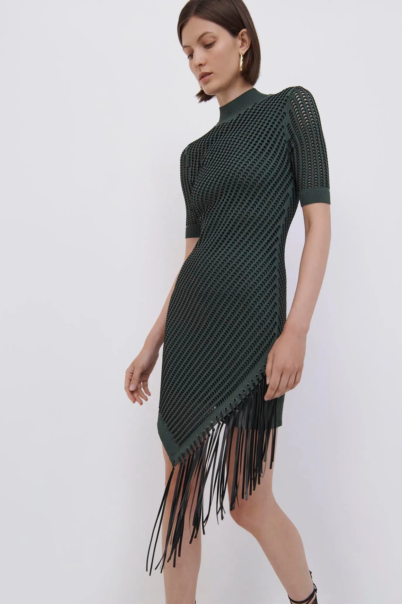 Orla Pointelle Fringe Mini Dress sold by Simkhai product image thumbnail 3