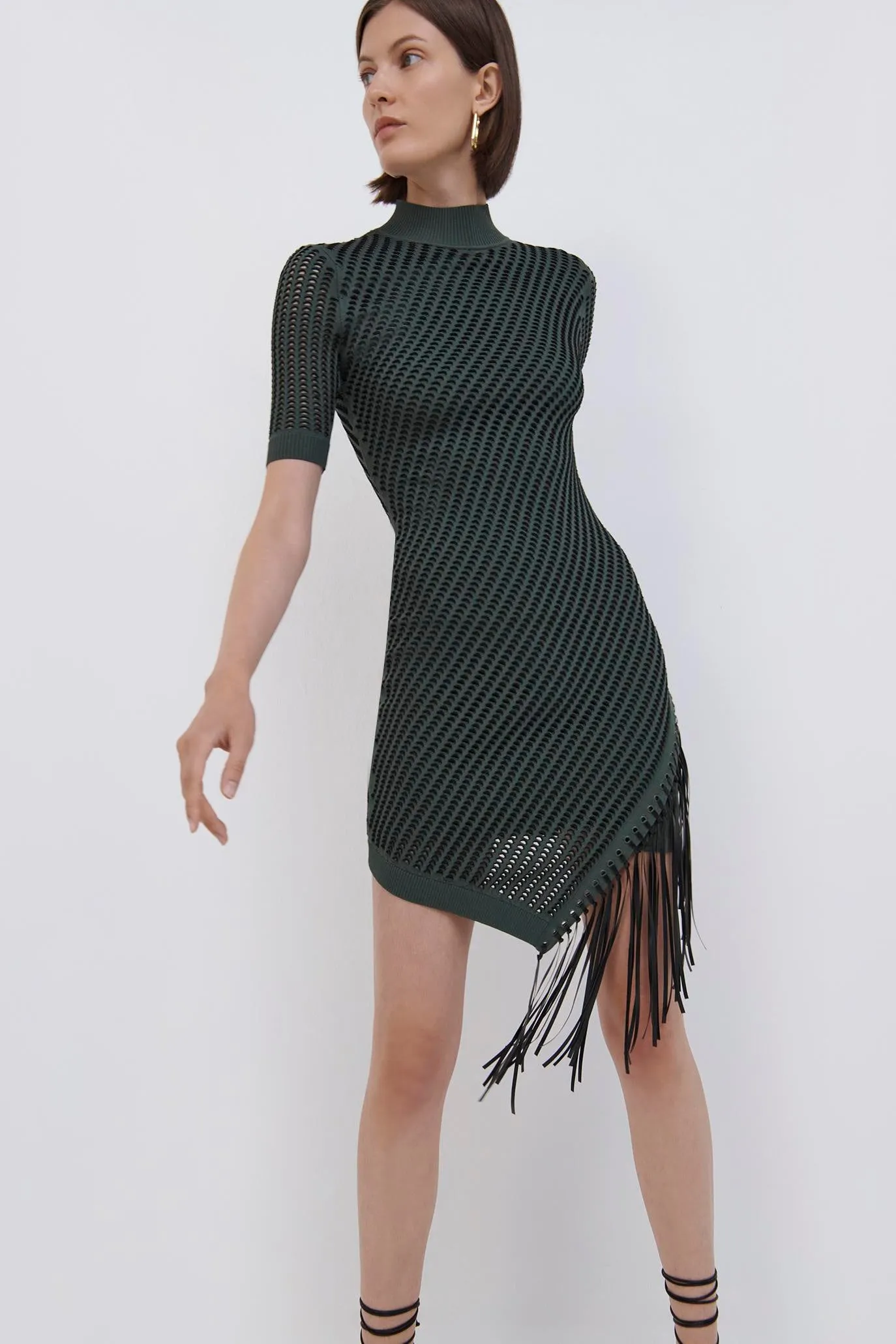 Orla Pointelle Fringe Mini Dress sold by Simkhai product image thumbnail 5
