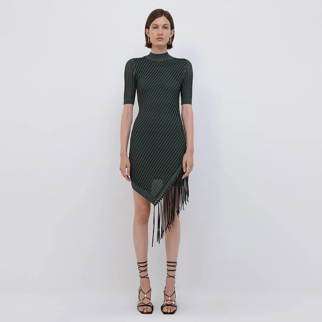 Orla Pointelle Fringe Mini Dress sold by Simkhai