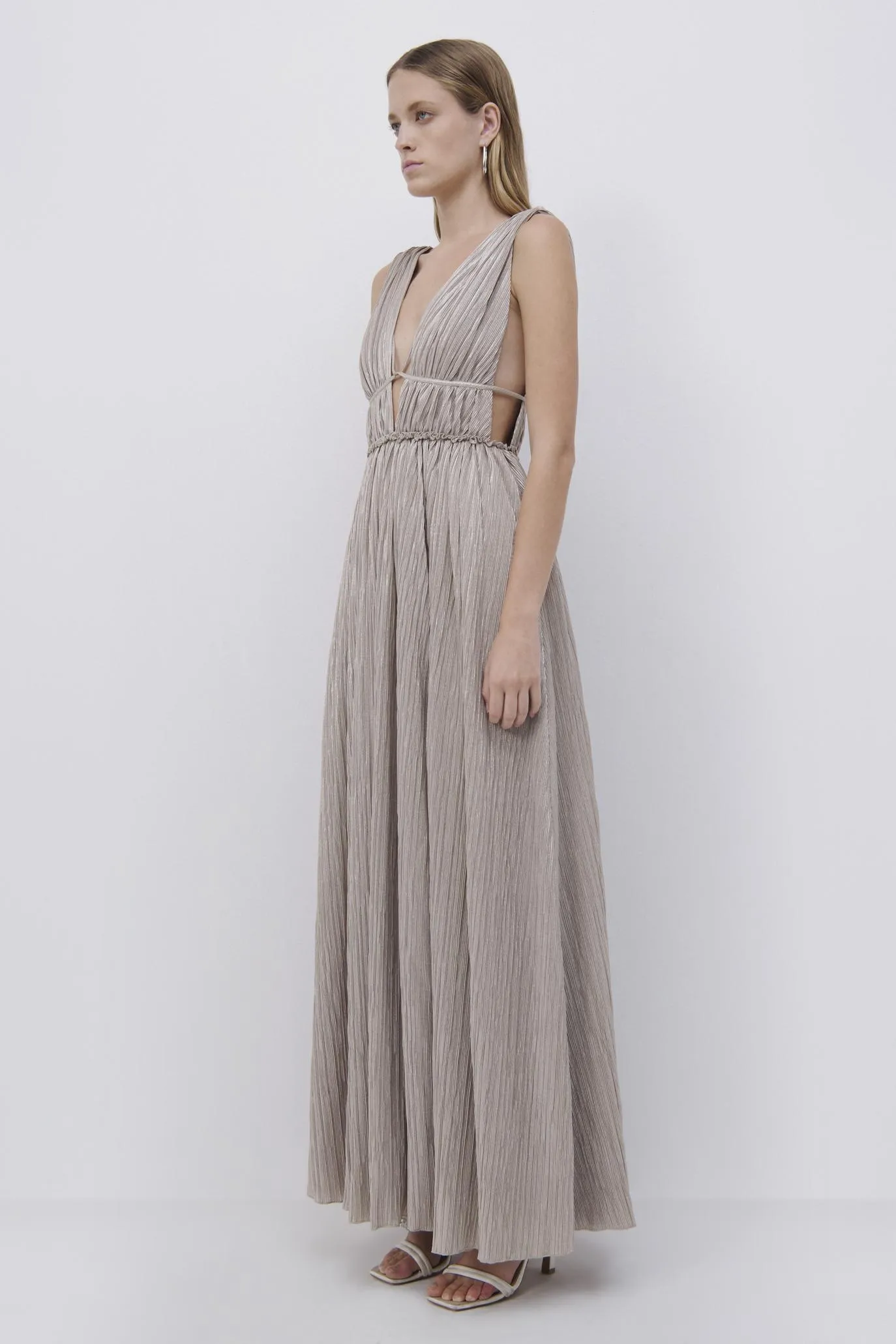 Plisse Lame Goddess Gown sold by Simkhai product image thumbnail 5