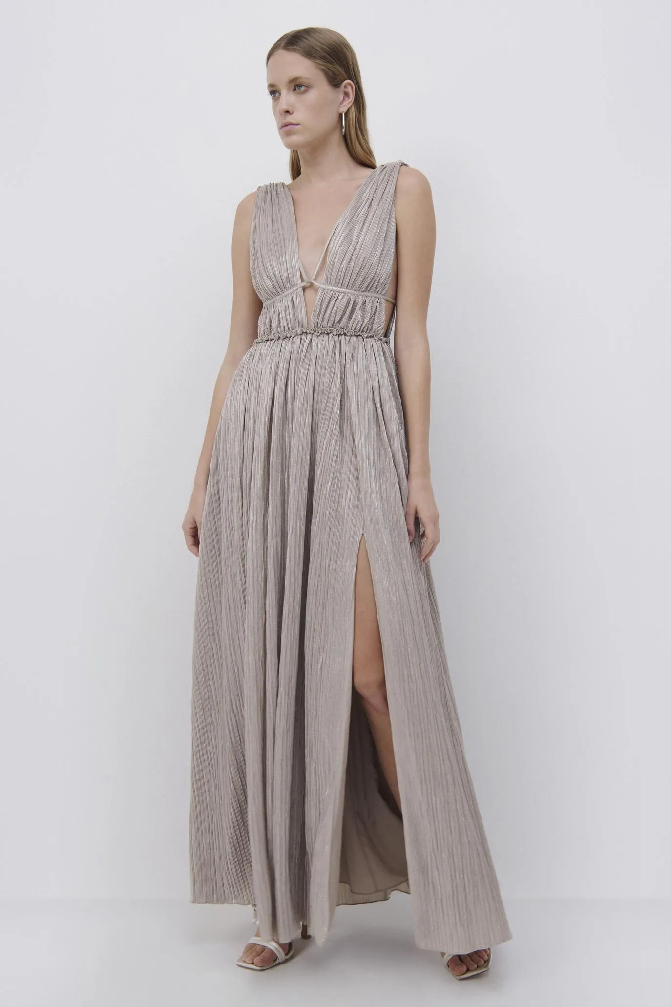 Plisse Lame Goddess Gown sold by Simkhai product image thumbnail 2