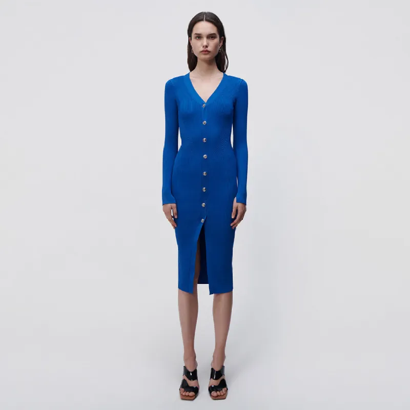 Cozette Compact Rib Midi Dress made by Simkhai
