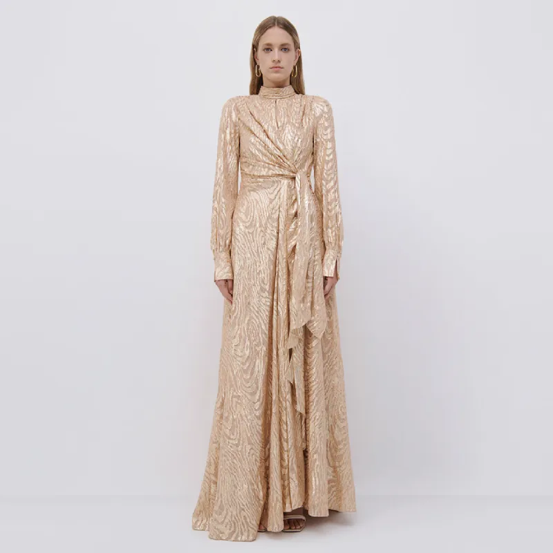 Merren Fil Coupe Wrap Gown made by Simkhai