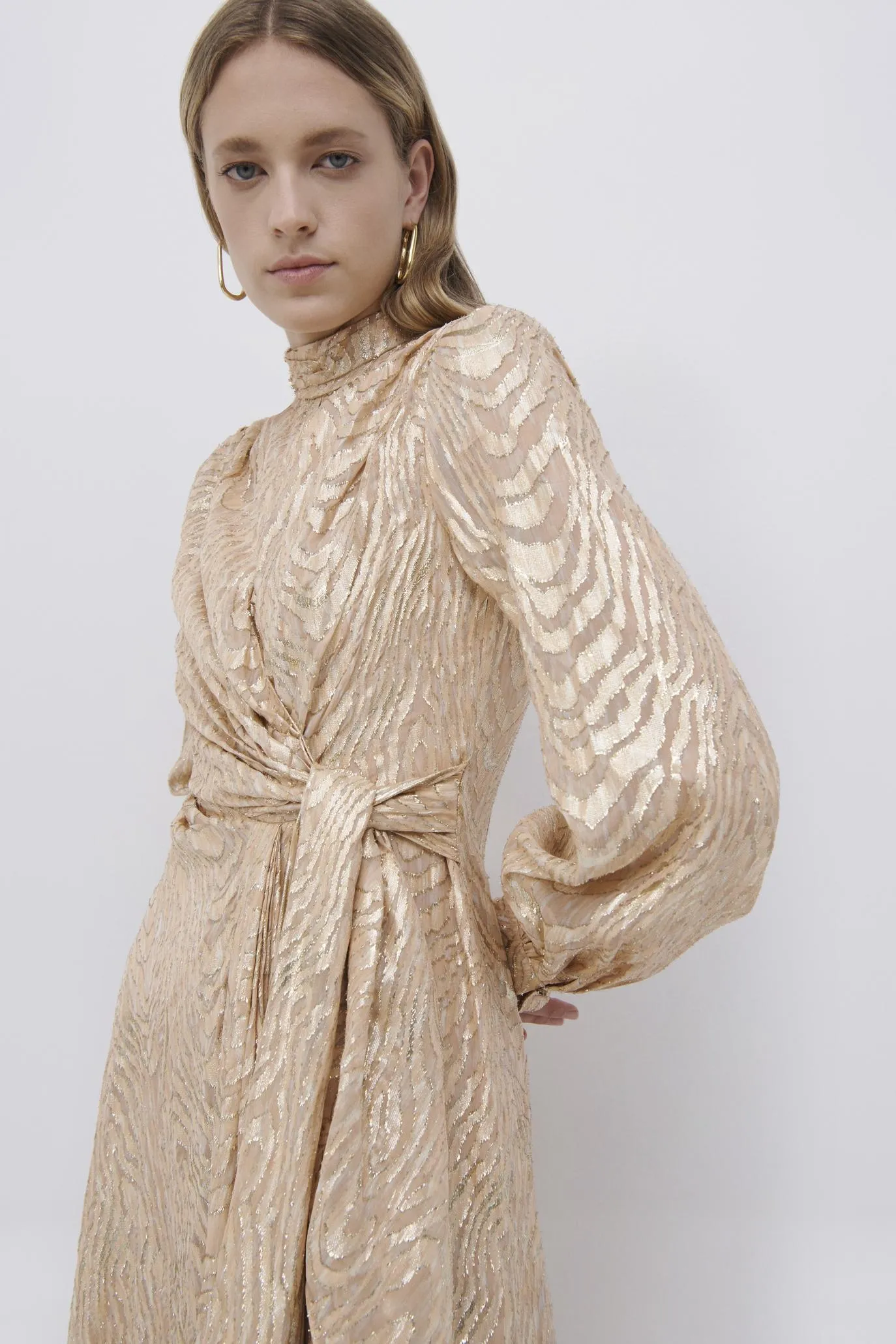 Merren Fil Coupe Wrap Gown sold by Simkhai product image thumbnail 3