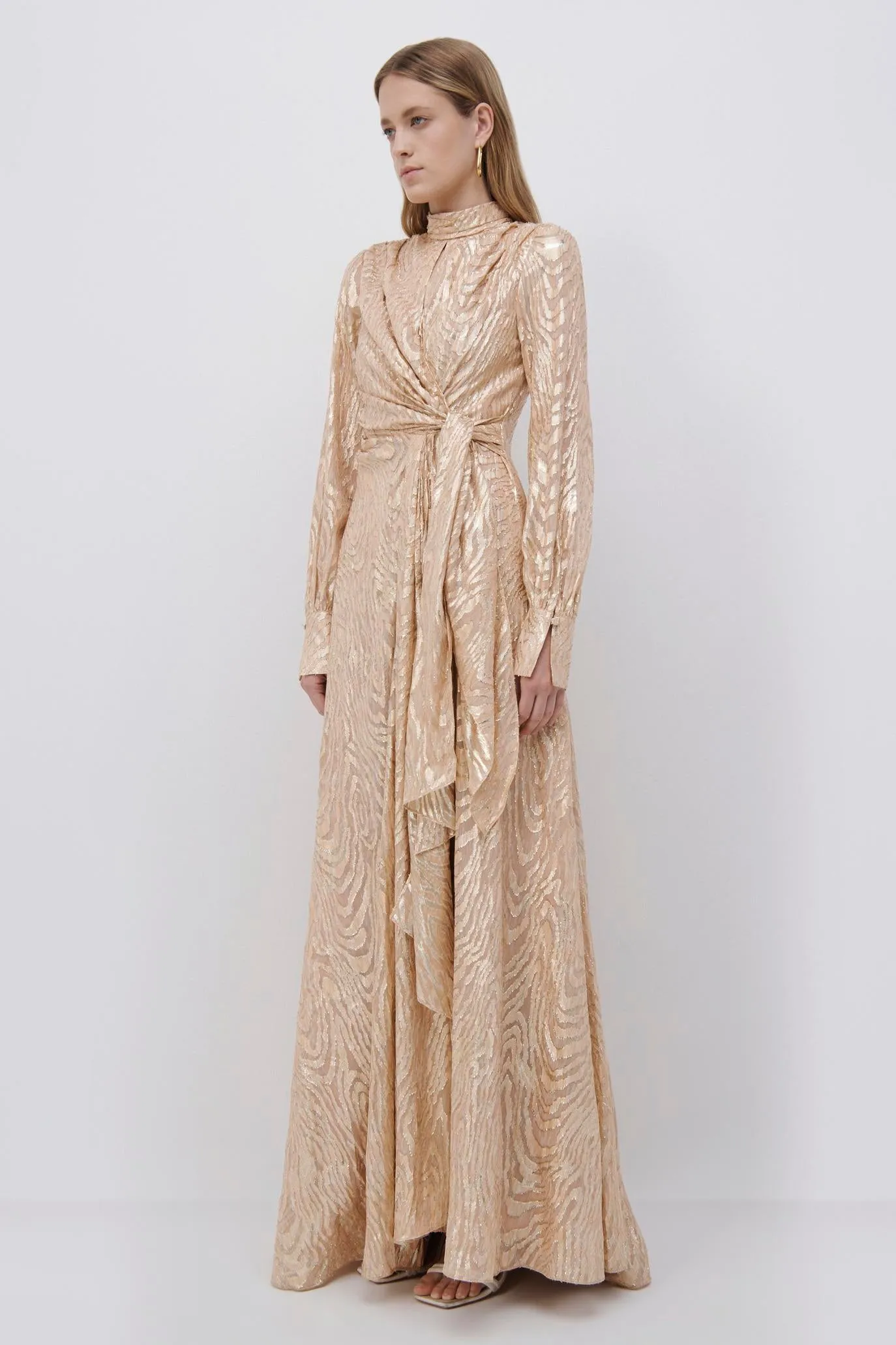 Merren Fil Coupe Wrap Gown sold by Simkhai product image thumbnail 4