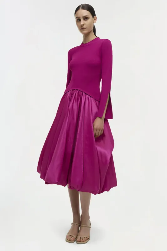 Kenlie Taffeta Knit Midi Dress made by Simkhai