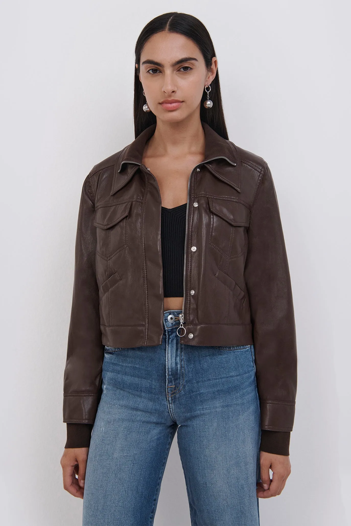 Becka Vegan Leather Jacket sold by Simkhai product image thumbnail 2