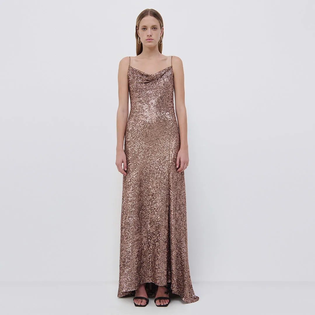 Finley Hammered Sequin Gown sold by Simkhai