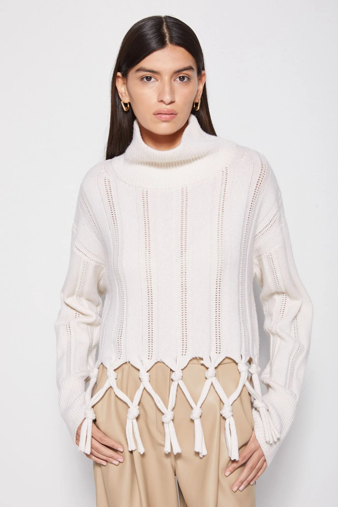 Josephine Tassel Turtleneck sold by Simkhai