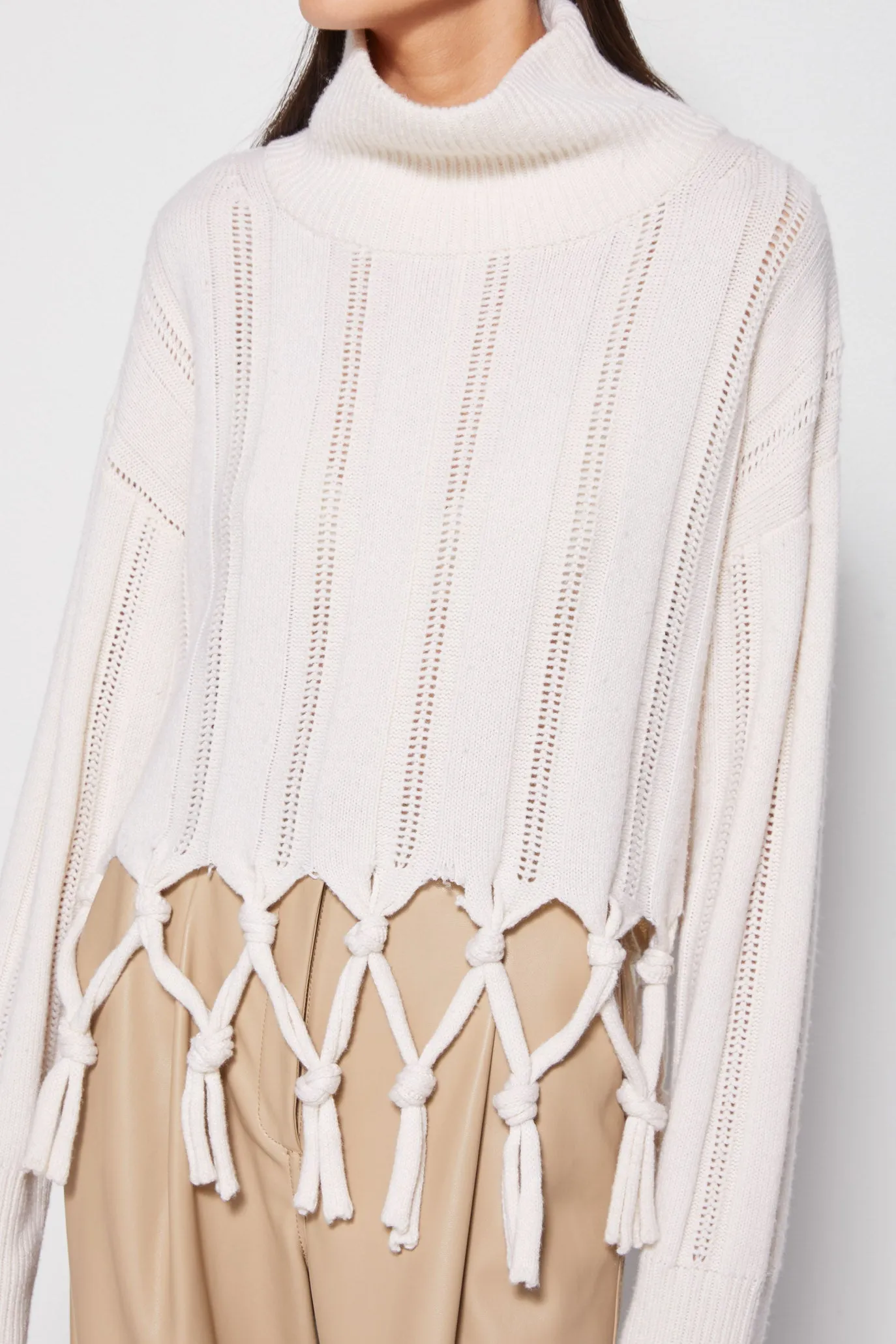 Josephine Tassel Turtleneck sold by Simkhai product image thumbnail 3