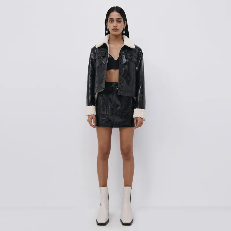 Matteo Vegan Leather Moto Jacket sold by Simkhai