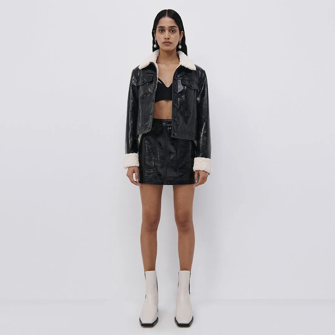 Matteo Vegan Leather Moto Jacket sold by Simkhai