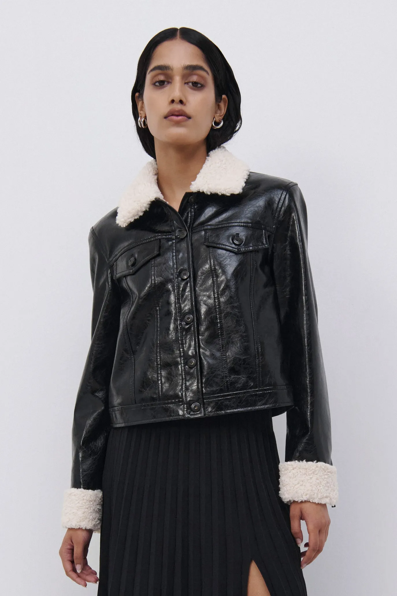 Matteo Vegan Leather Moto Jacket sold by Simkhai product image thumbnail 2