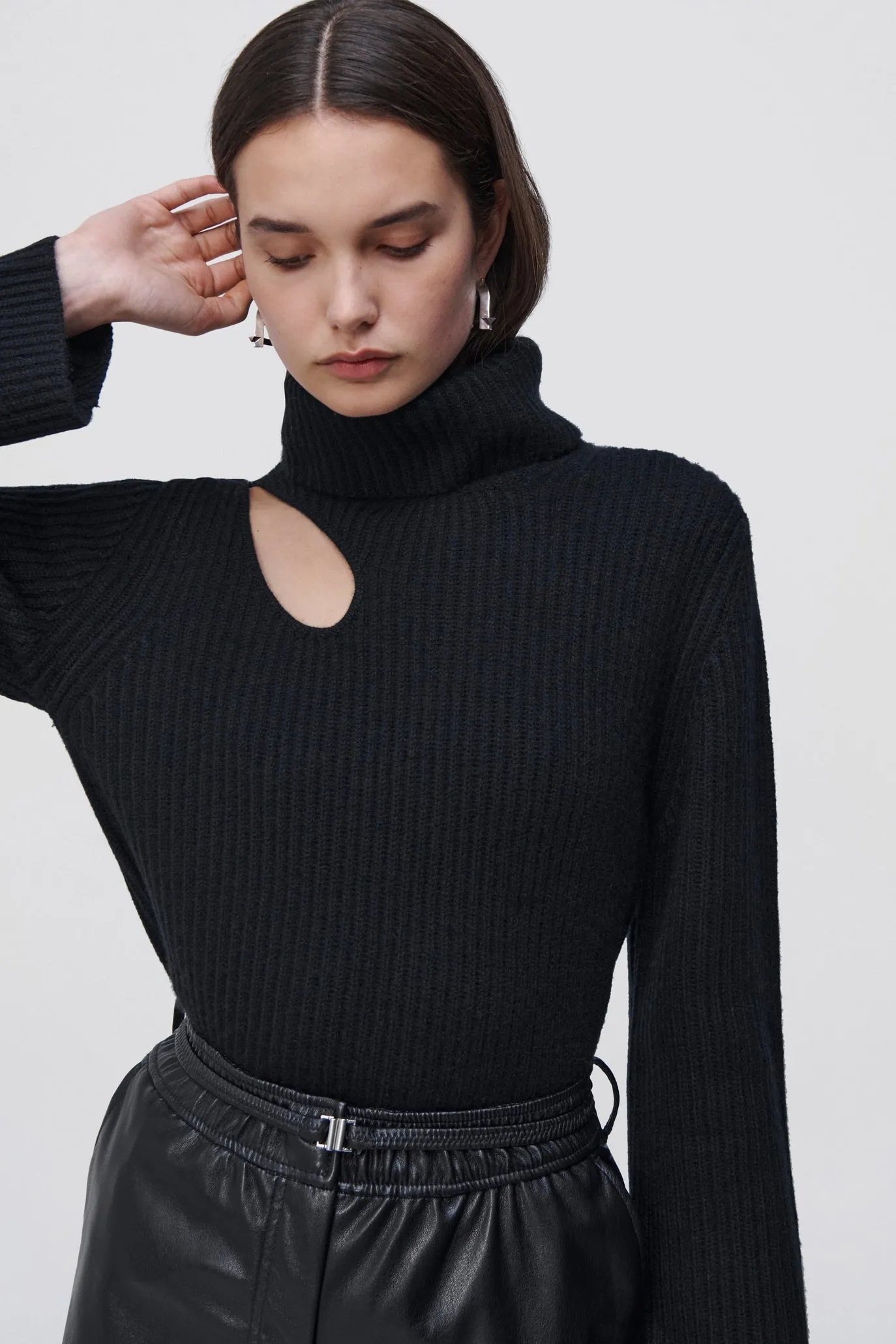 Dustin Recycled Cashmere Turtleneck Pullover sold by Simkhai product image thumbnail 3