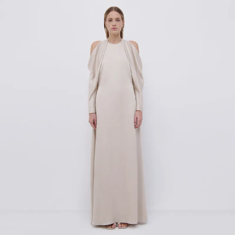 Caitlyn Draped Off Shoulder Gown made by Simkhai