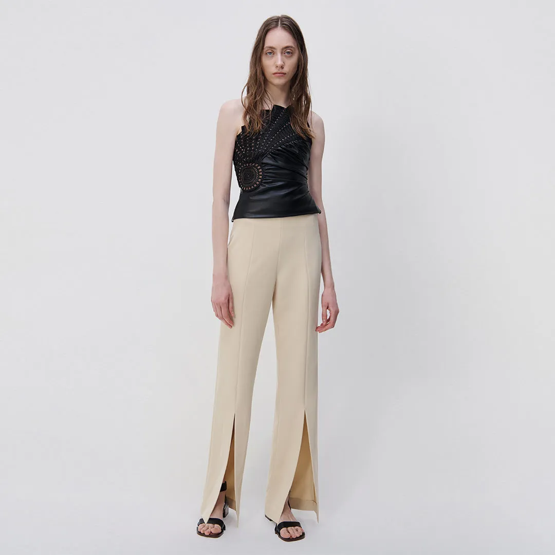 Abolene Fossil Guipure Top sold by Simkhai