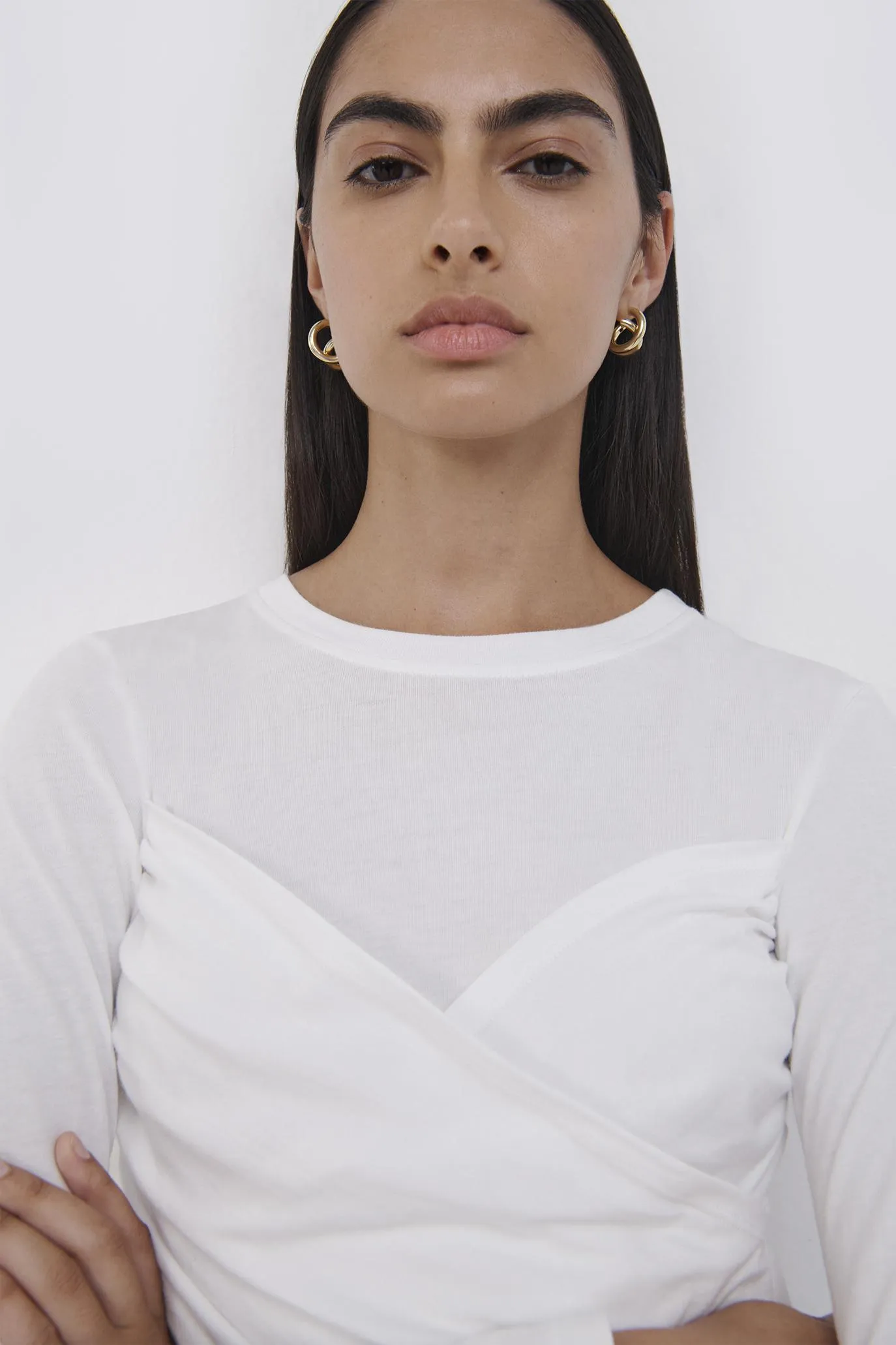 Ellyn Organic Jersey Wrap Tee sold by Simkhai product image thumbnail 3