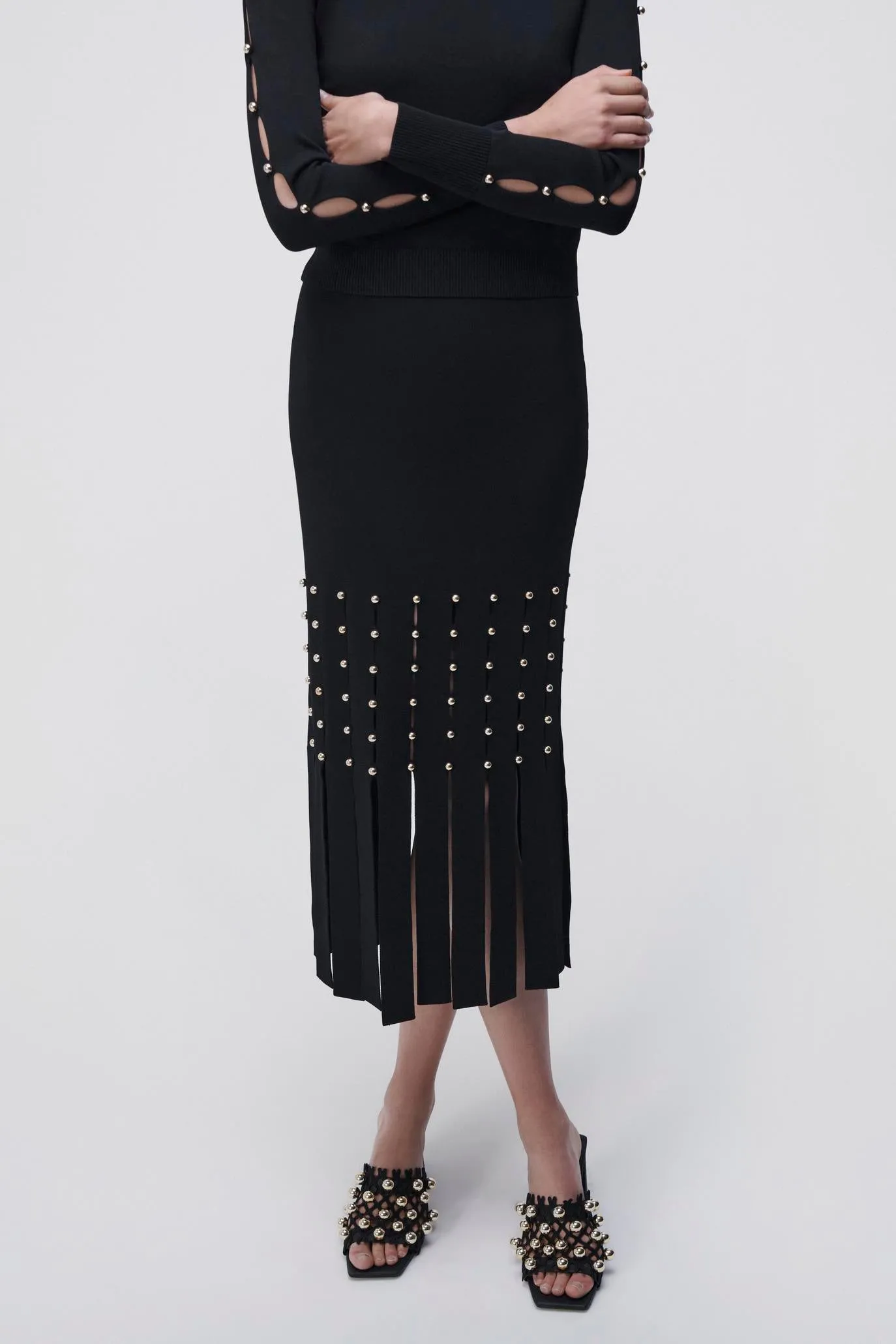 Katalina Compact Rib Midi Skirt sold by Simkhai product image thumbnail 5