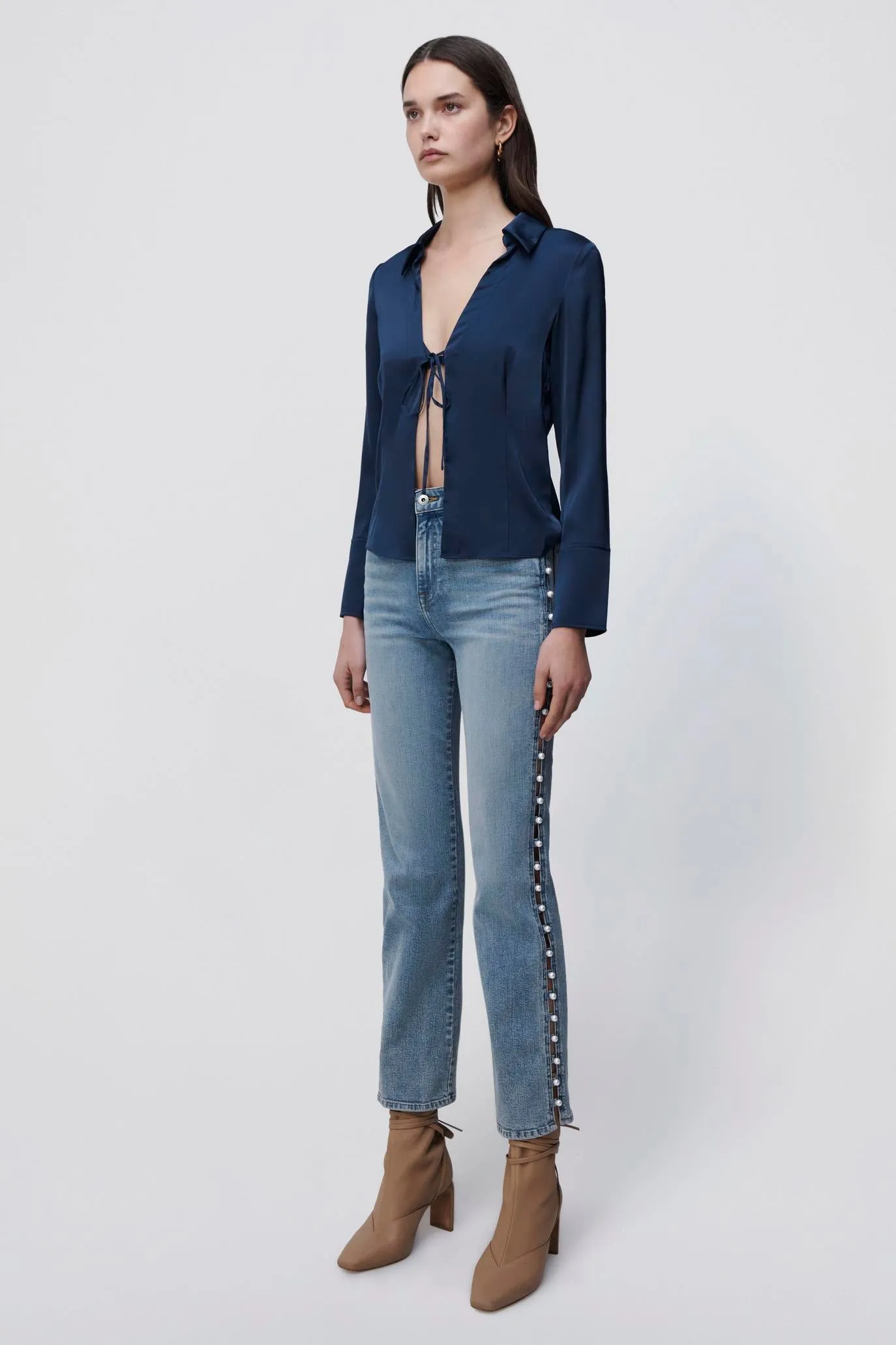 Santana Washed Charmeuse Shirt sold by Simkhai product image thumbnail 5