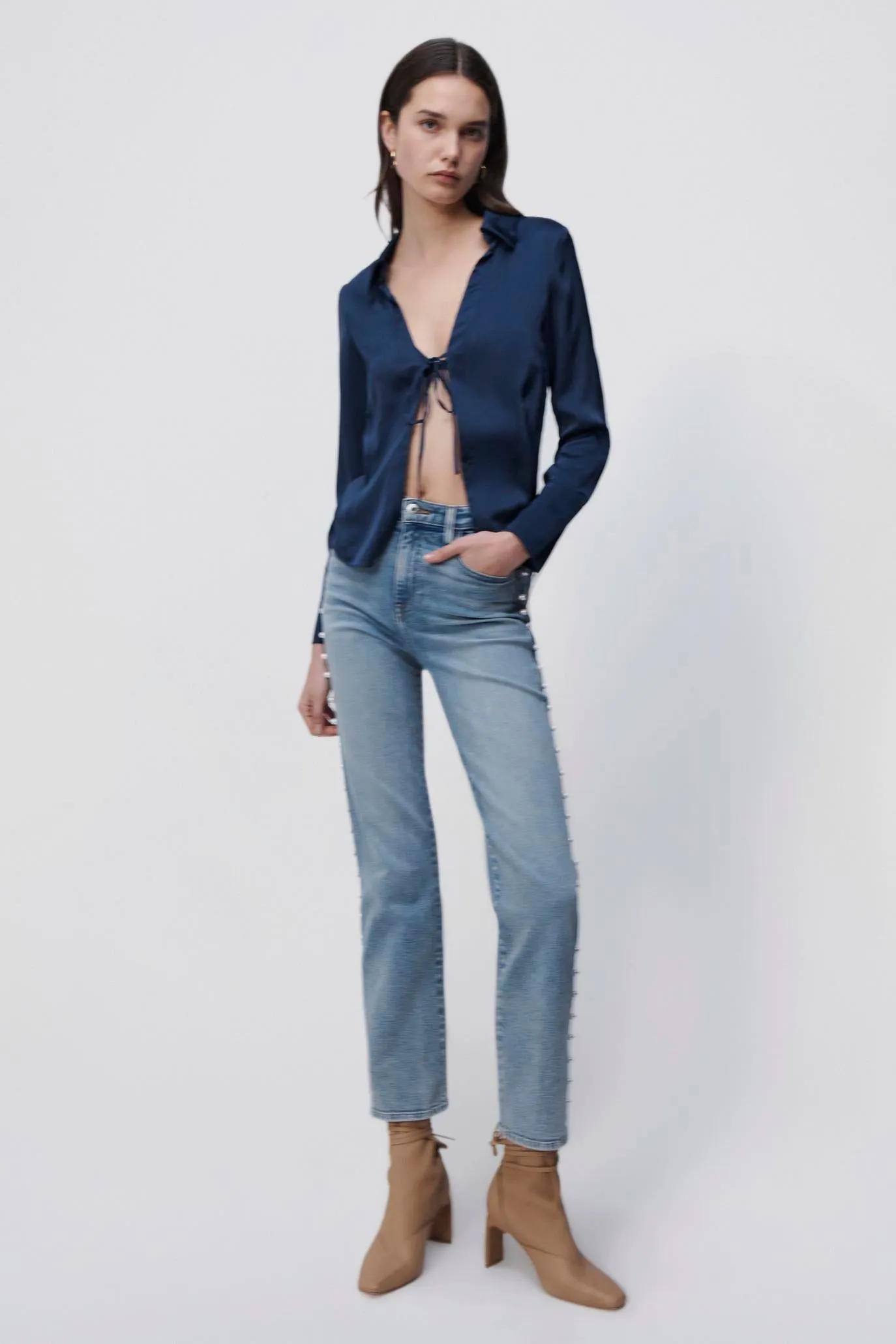 Santana Washed Charmeuse Shirt sold by Simkhai product image thumbnail 3