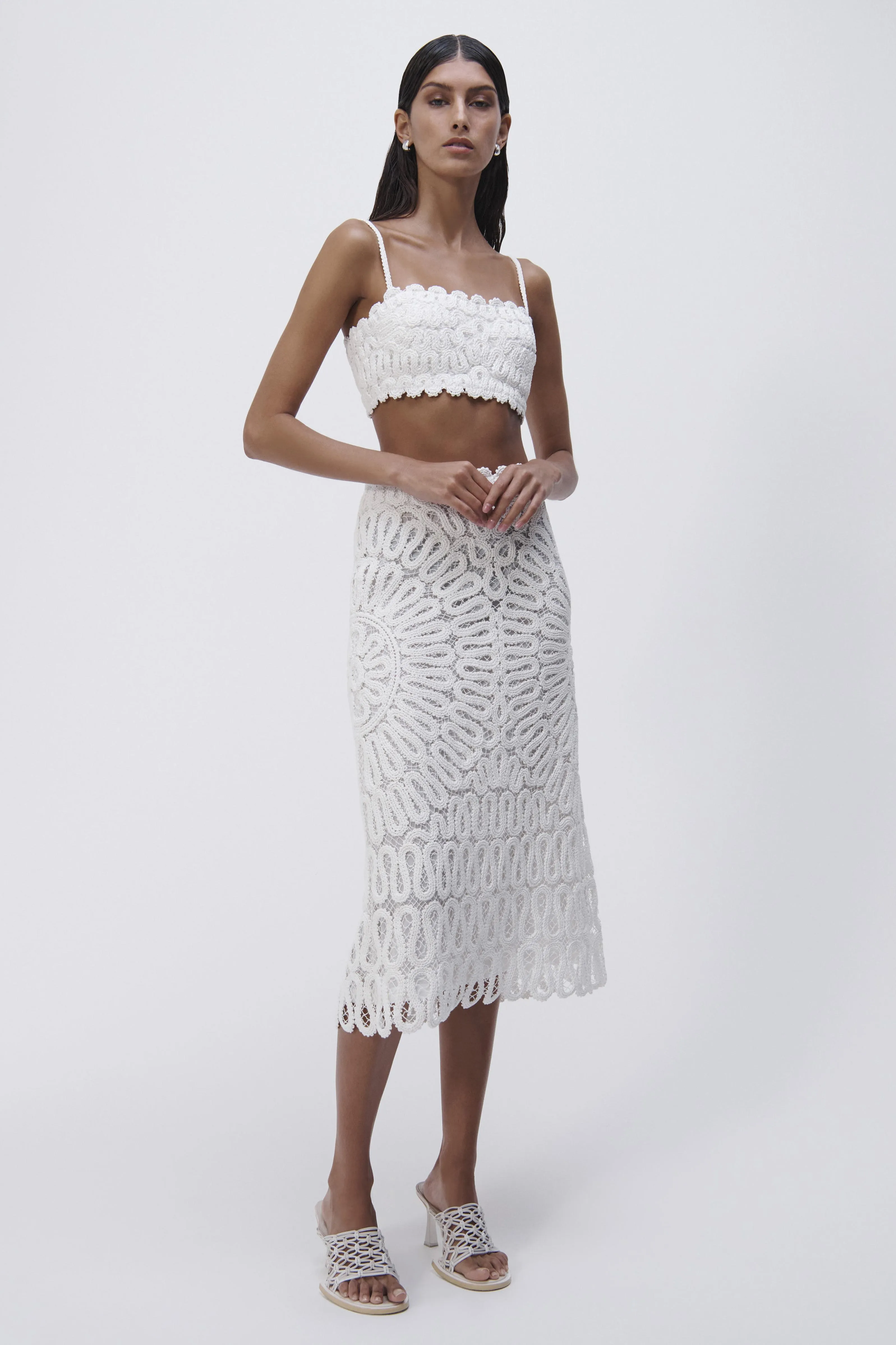 Sally Crochet Midi Skirt sold by Simkhai product image thumbnail 2
