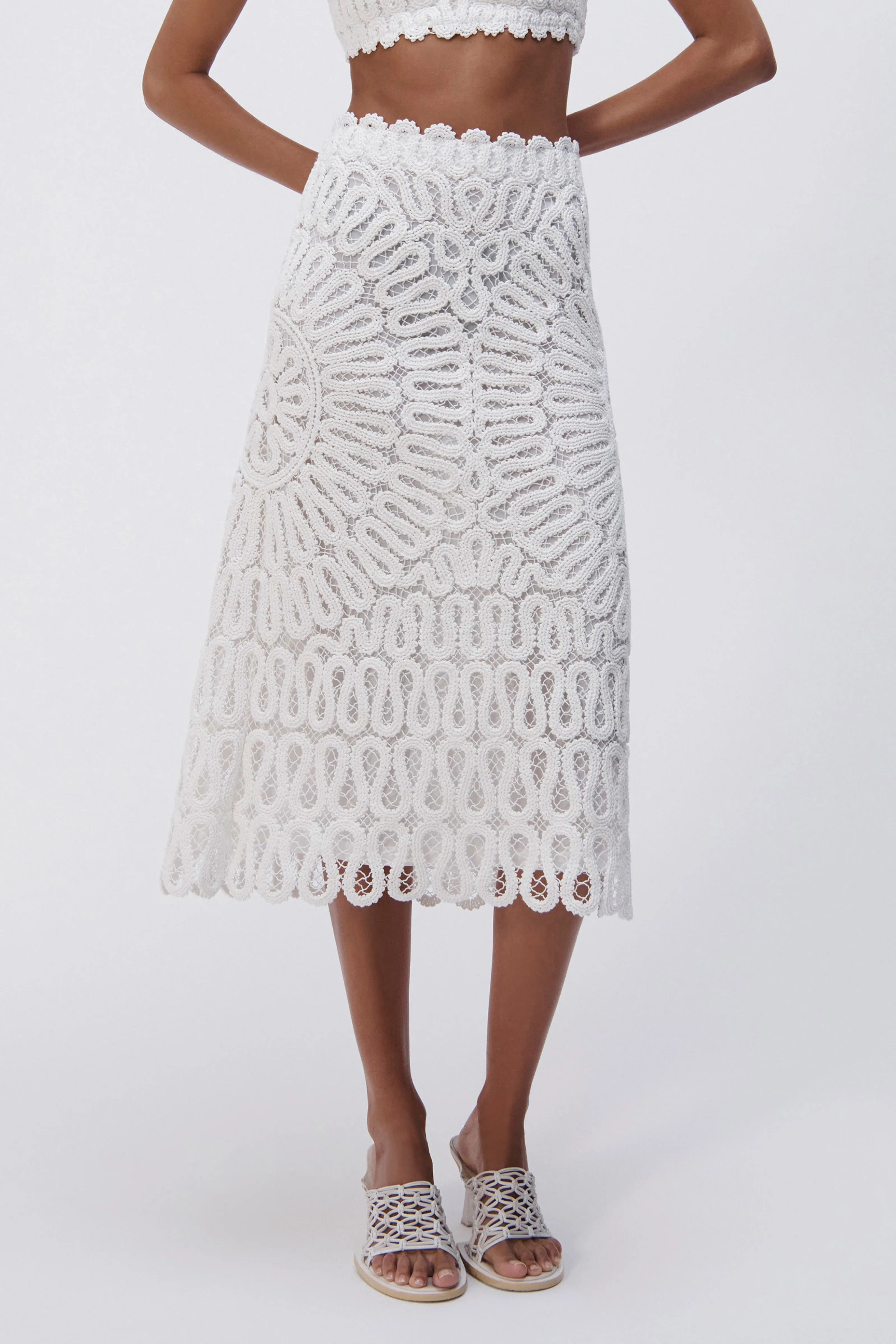 Sally Crochet Midi Skirt sold by Simkhai product image thumbnail 3