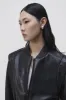 Doreen Vegan Leather Bomber Jacket sold by Simkhai