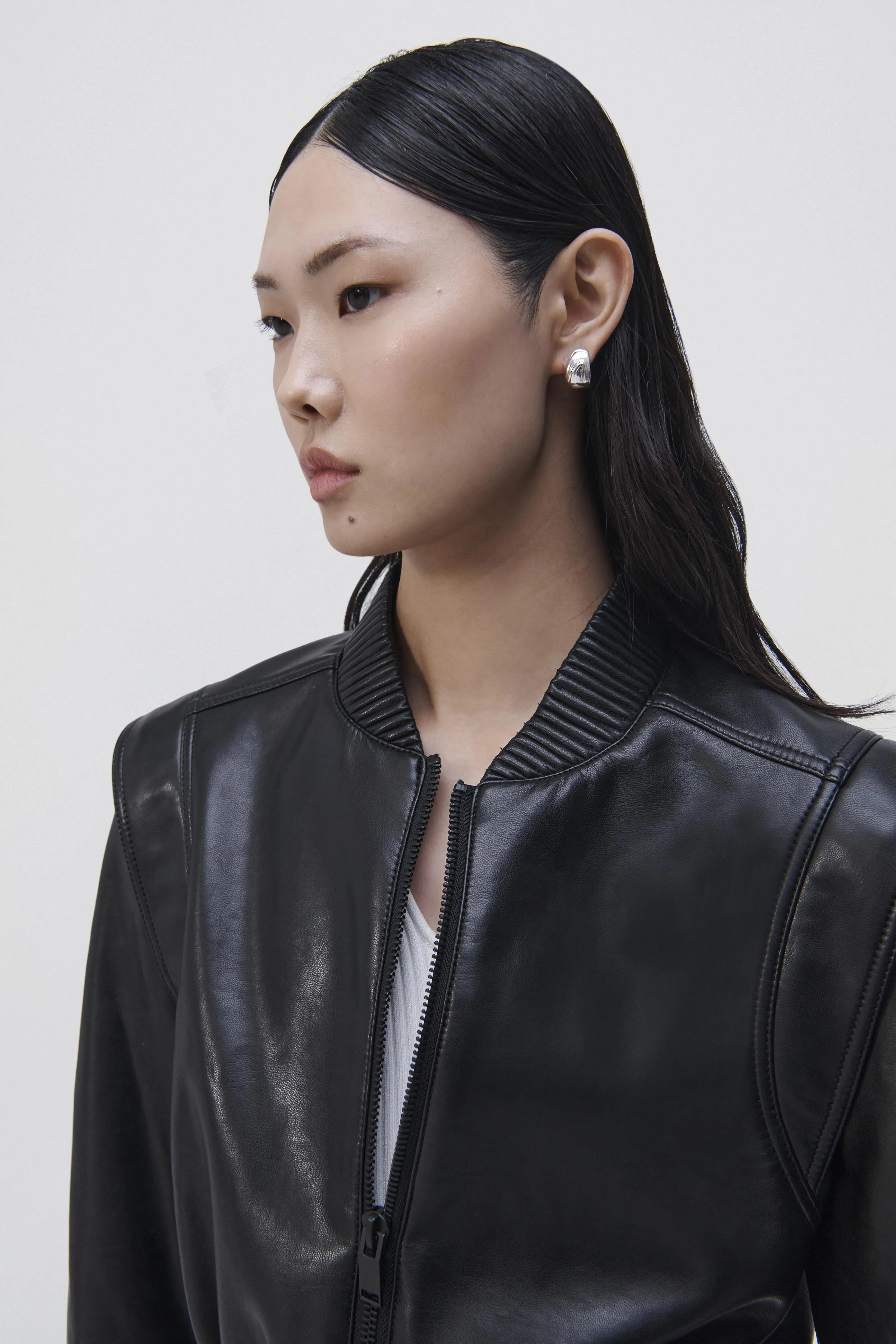 Doreen Vegan Leather Bomber Jacket sold by Simkhai product image thumbnail 3