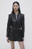 Doreen Vegan Leather Bomber Jacket sold by Simkhai