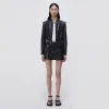 Doreen Vegan Leather Bomber Jacket sold by Simkhai