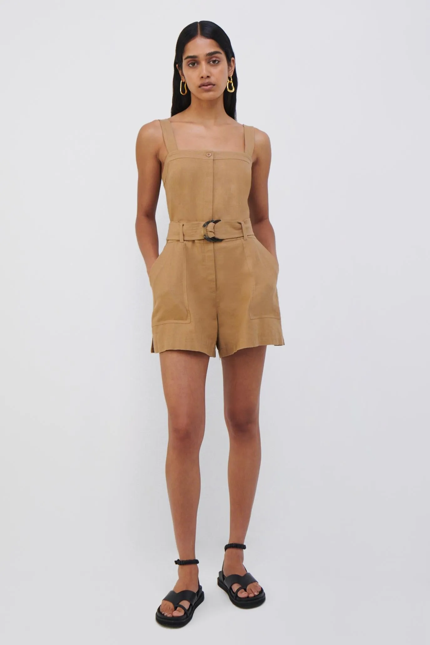 Marin Linen Romper sold by Simkhai product image thumbnail 2