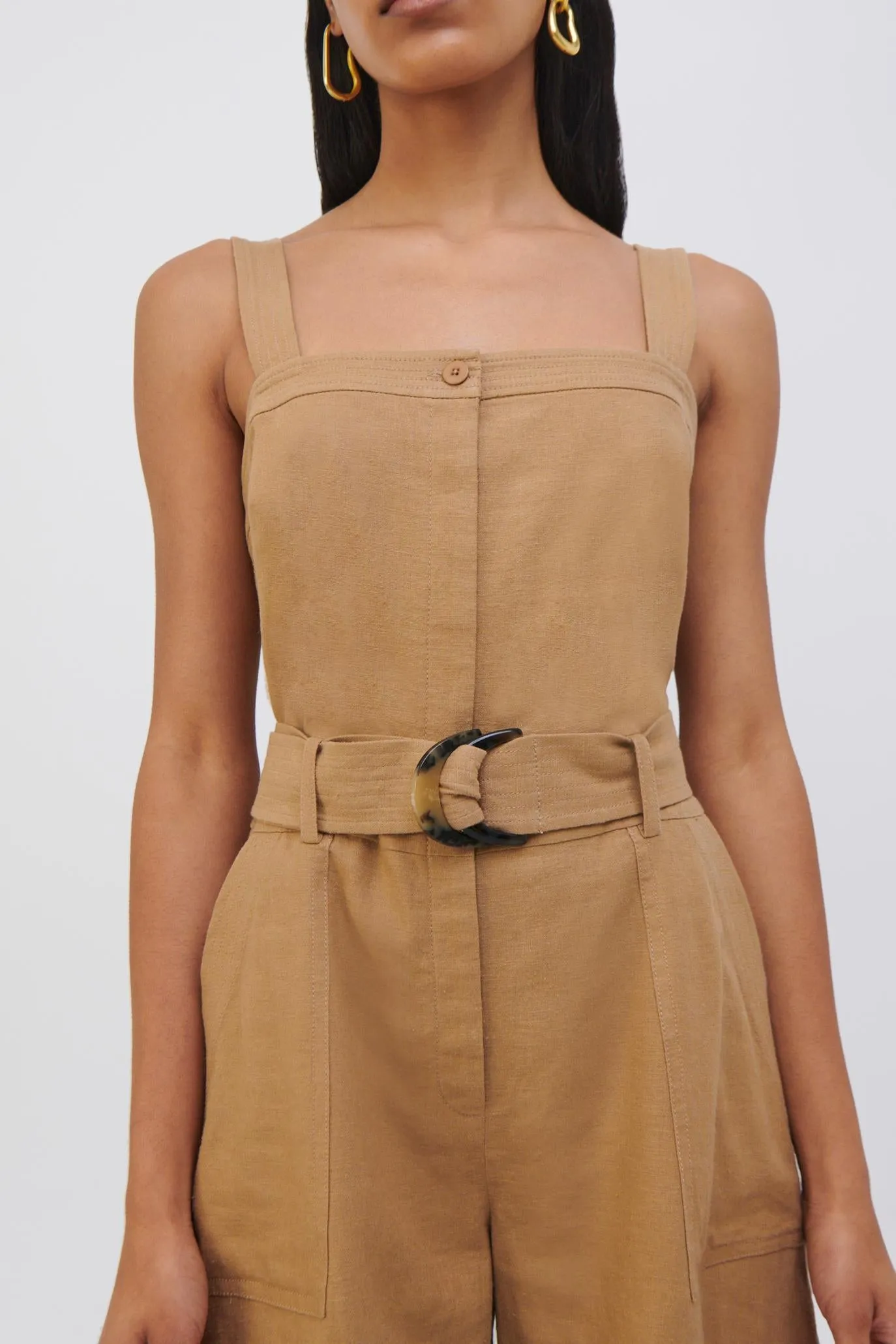 Marin Linen Romper sold by Simkhai product image thumbnail 3