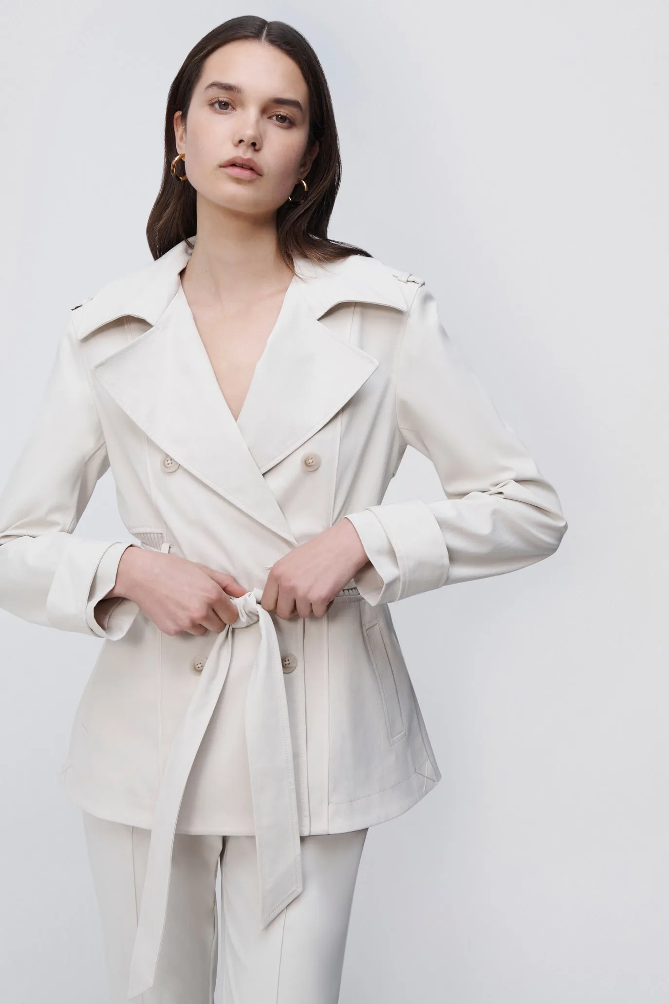 Soren Cropped Trench Jacket sold by Simkhai product image thumbnail 2
