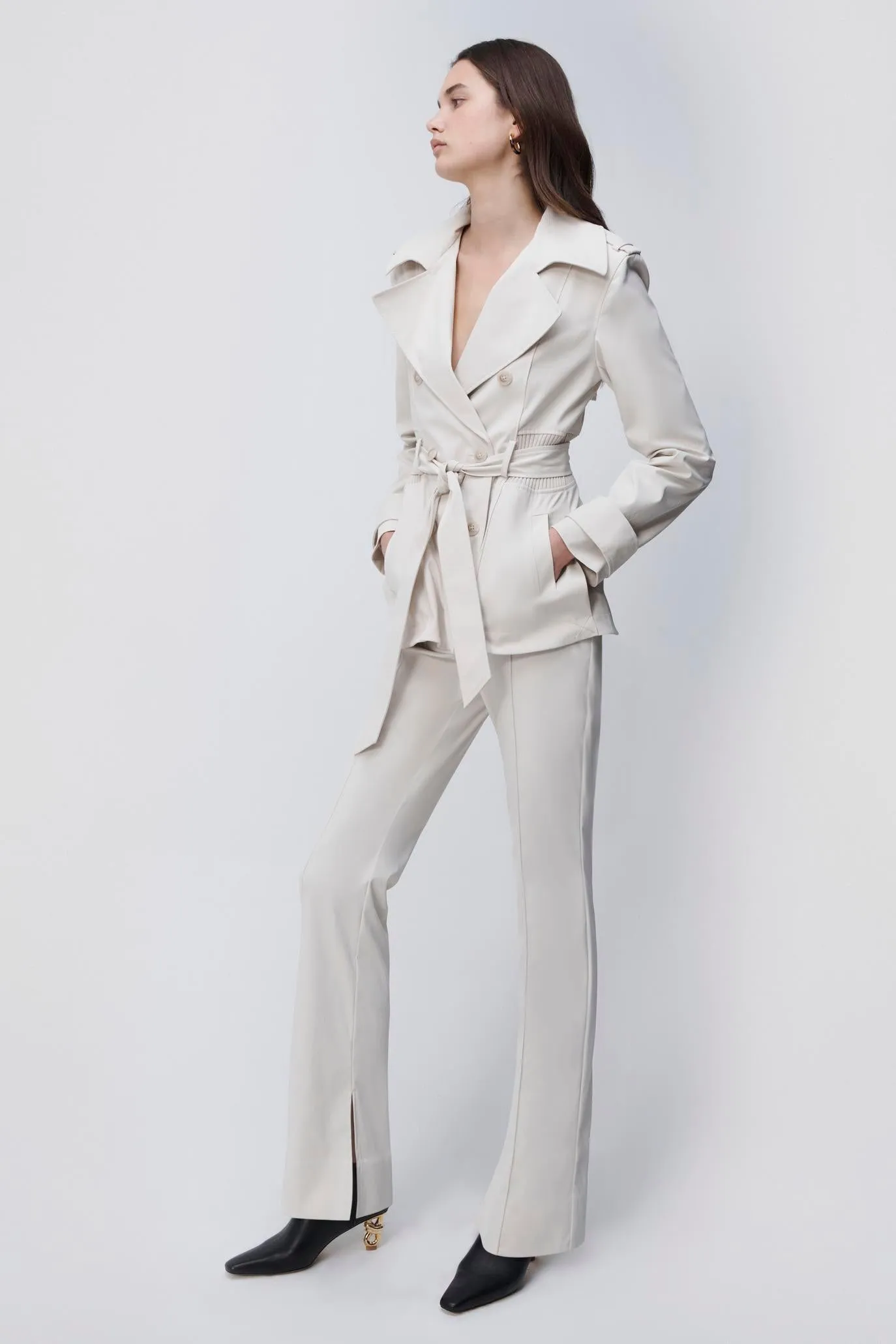 Soren Cropped Trench Jacket sold by Simkhai product image thumbnail 5