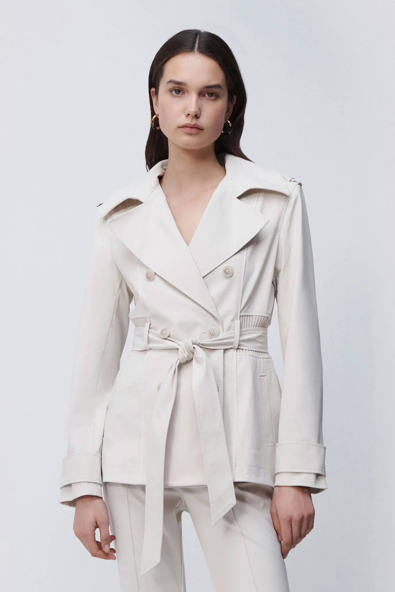 Soren Cropped Trench Jacket sold by Simkhai product image thumbnail 4