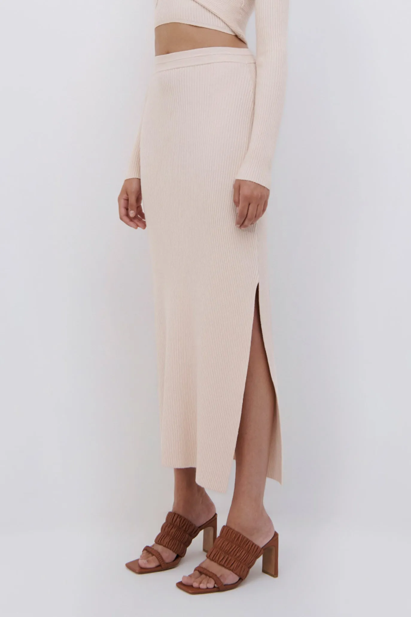 Archie Recycled Rib Midi Skirt sold by Simkhai product image thumbnail 3