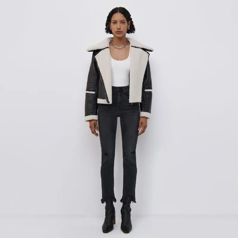Corinne Vegan Sherpa Jacket made by Simkhai