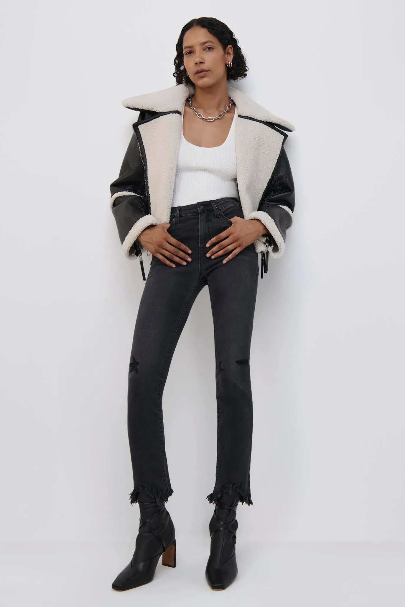 Corinne Vegan Sherpa Jacket sold by Simkhai product image thumbnail 3