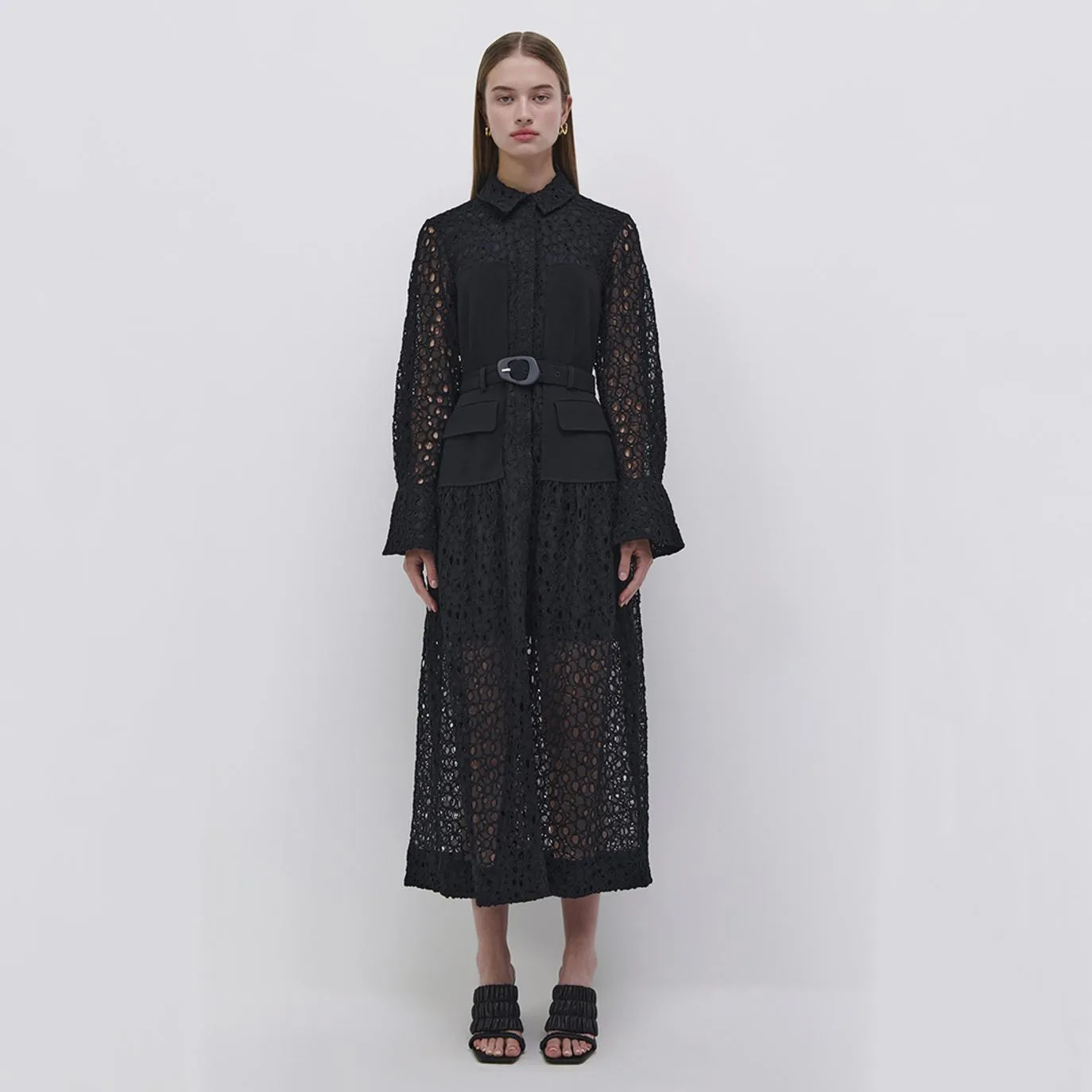 Zuma Patchwork Shirt Dress sold by Simkhai