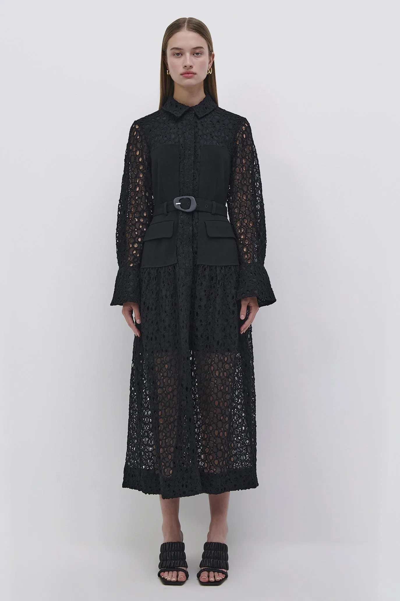 Zuma Patchwork Shirt Dress sold by Simkhai product image thumbnail 4